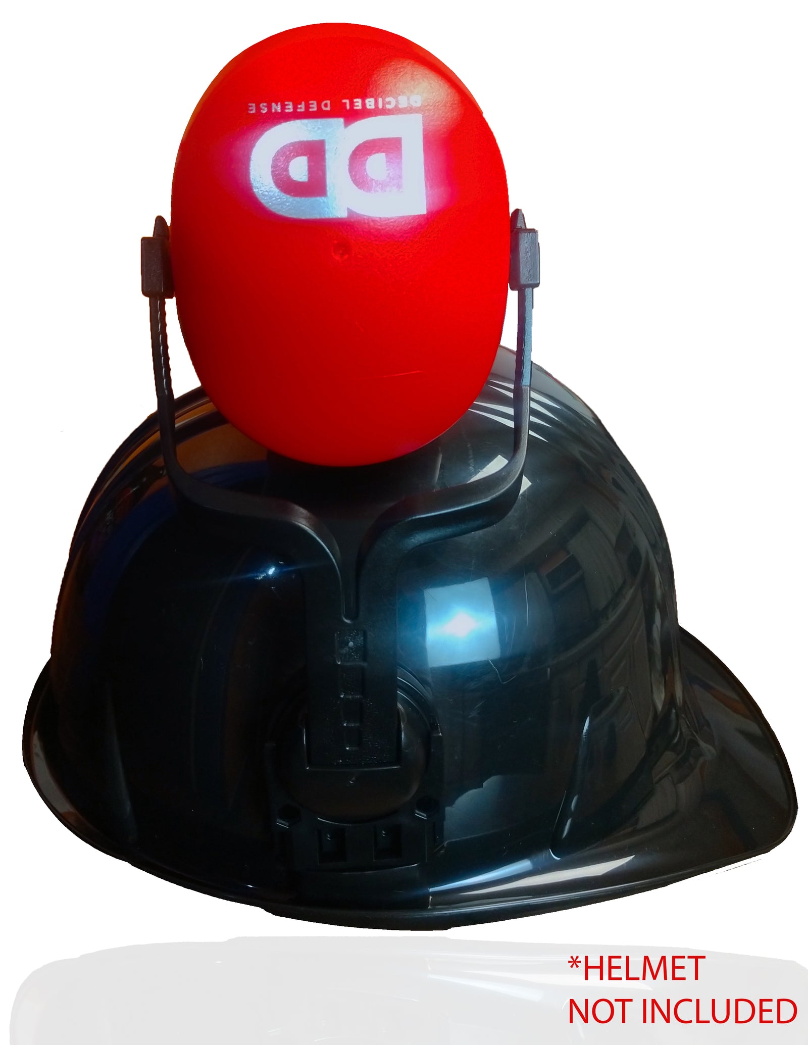 Decibel Defense Attachable Hardhat Hearing Protection (Safety Red)