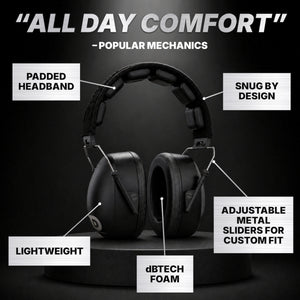 Decibel Defense Safety Earmuffs in Extra Large (XL)