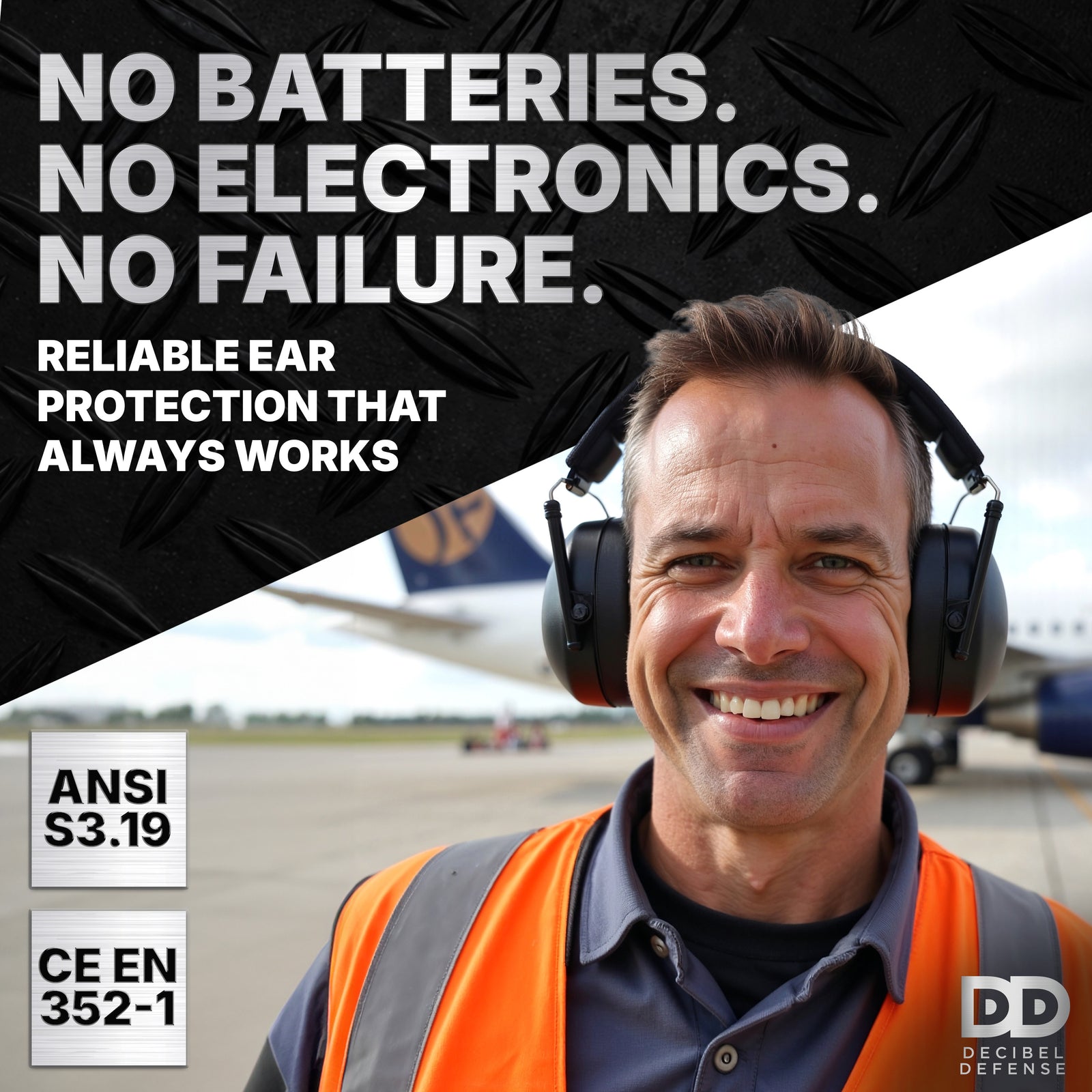 Decibel Defense Safety Earmuffs in Extra Large (XL)