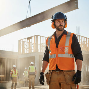 Decibel Defense Attachable Hardhat Hearing Protection (Hi-Viz Orange)