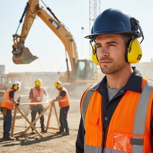 Decibel Defense Attachable Hardhat Hearing Protection (Hi-Viz Yellow)