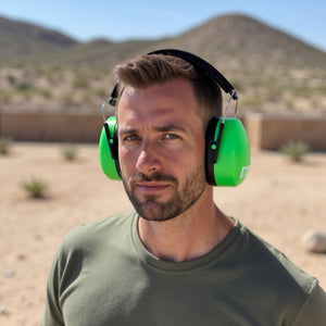 Decibel Defense Safety Earmuffs in Green