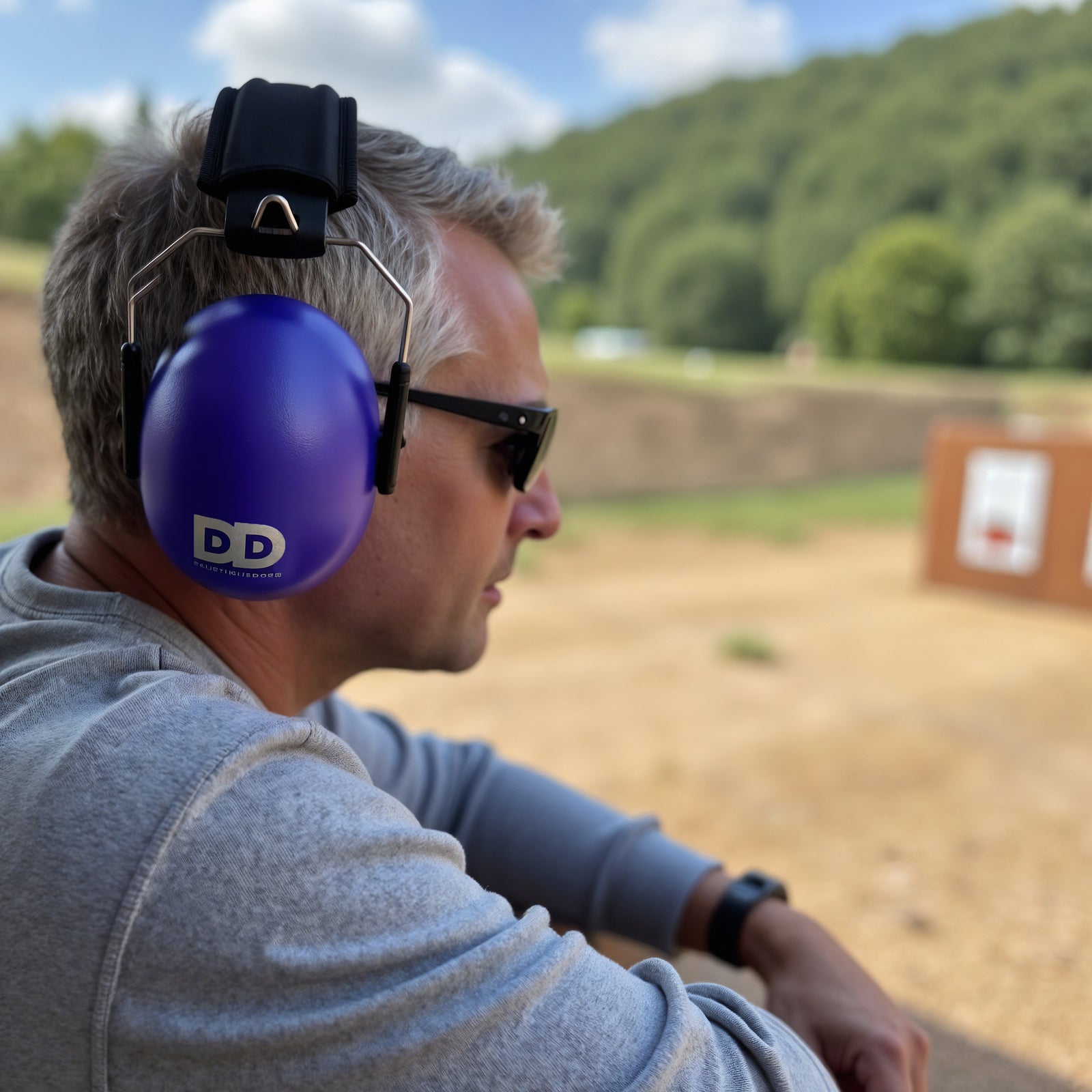 Decibel Defense Safety Earmuffs in Indigo/Purple