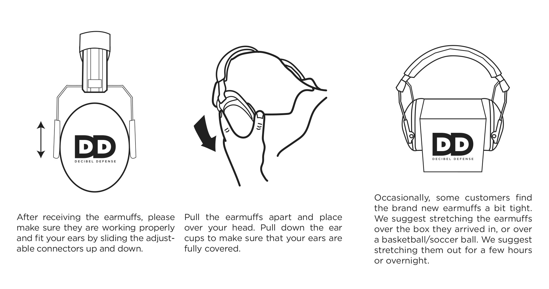 Decibel Defense - The #1 Safety Earmuffs - Black