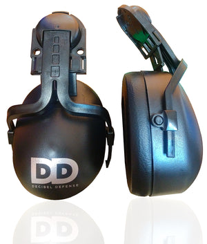 DECIBEL DEFENSE Attachable Hardhat Hearing Protection (Black)