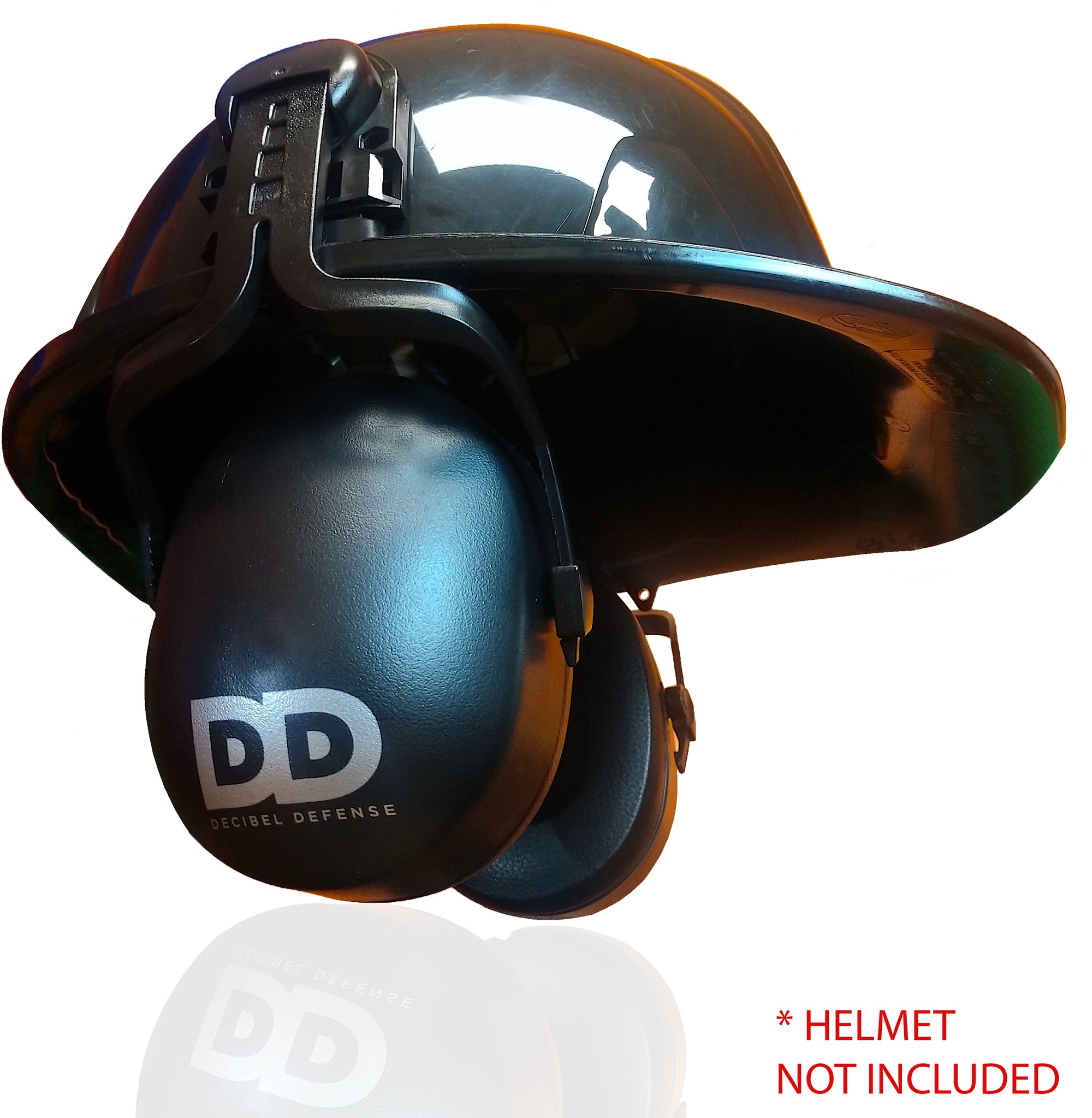 DECIBEL DEFENSE Attachable Hardhat Hearing Protection (Black)