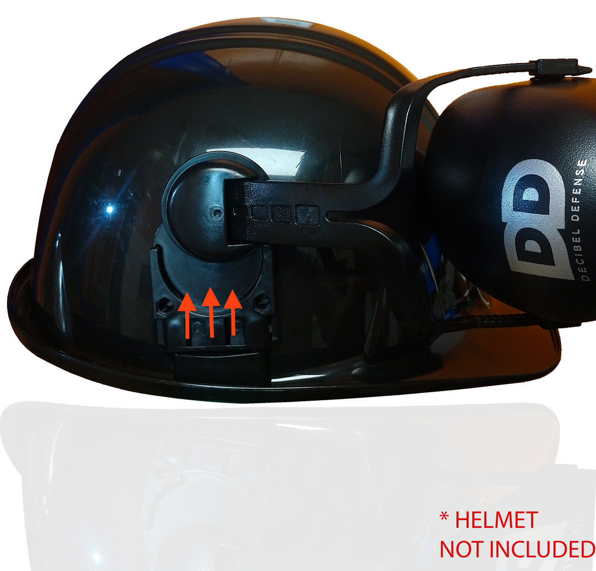 Decibel Defense Attachable Hardhat Hearing Protection (Black)