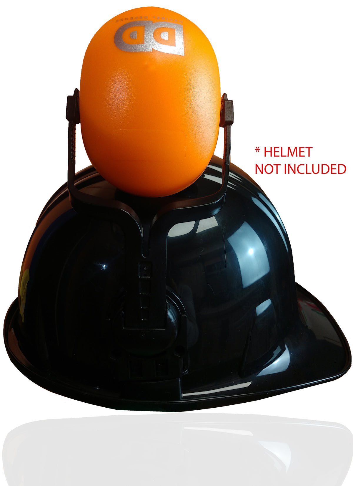 Decibel Defense Attachable Hardhat Hearing Protection (Hi-Viz Orange)