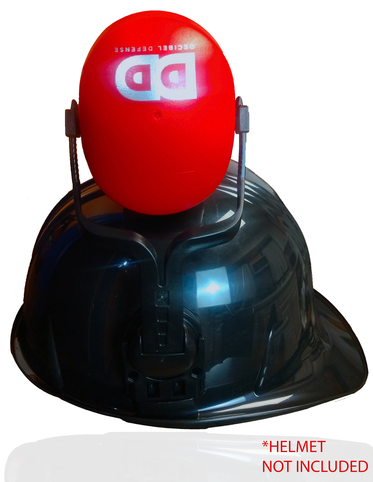 Decibel Defense Attachable Hardhat Hearing Protection (Safety Red)