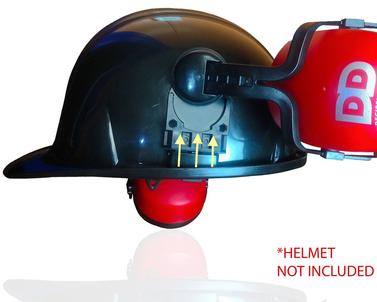 Decibel Defense Attachable Hardhat Hearing Protection (Safety Red)