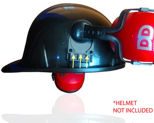 DECIBEL DEFENSE Attachable Hardhat Hearing Protection (Safety Red)