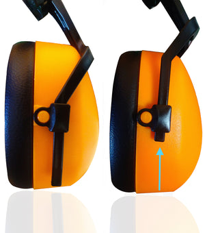 DECIBEL DEFENSE Attachable Hardhat Hearing Protection (Hi-Viz Orange)