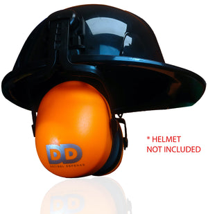 DECIBEL DEFENSE Attachable Hardhat Hearing Protection (Hi-Viz Orange)