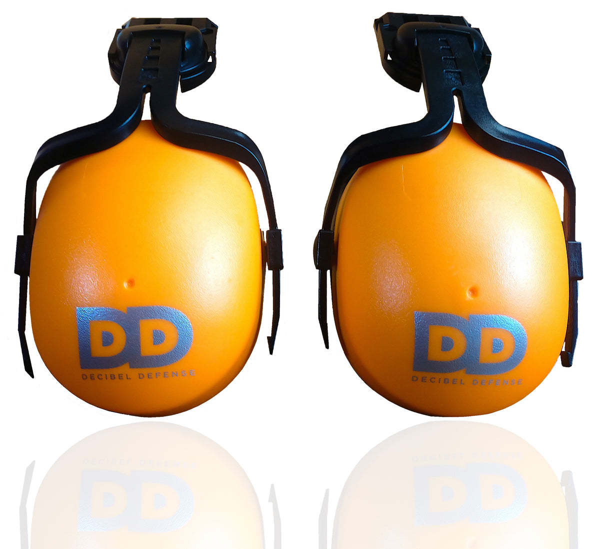 Decibel Defense Attachable Hardhat Hearing Protection (Hi-Viz Orange)