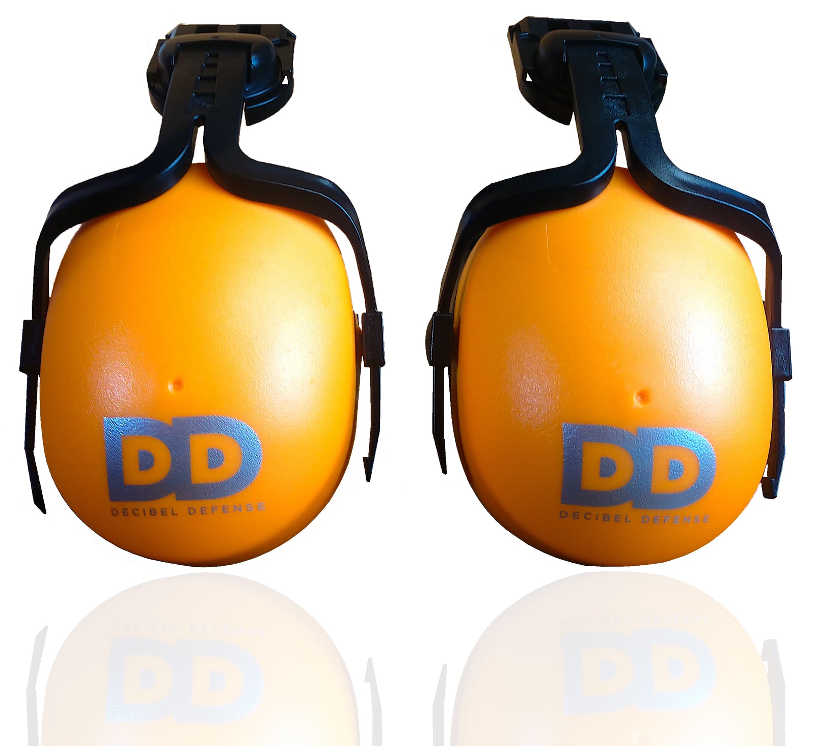 Decibel Defense Attachable Hardhat Hearing Protection (Hi-Viz Orange)