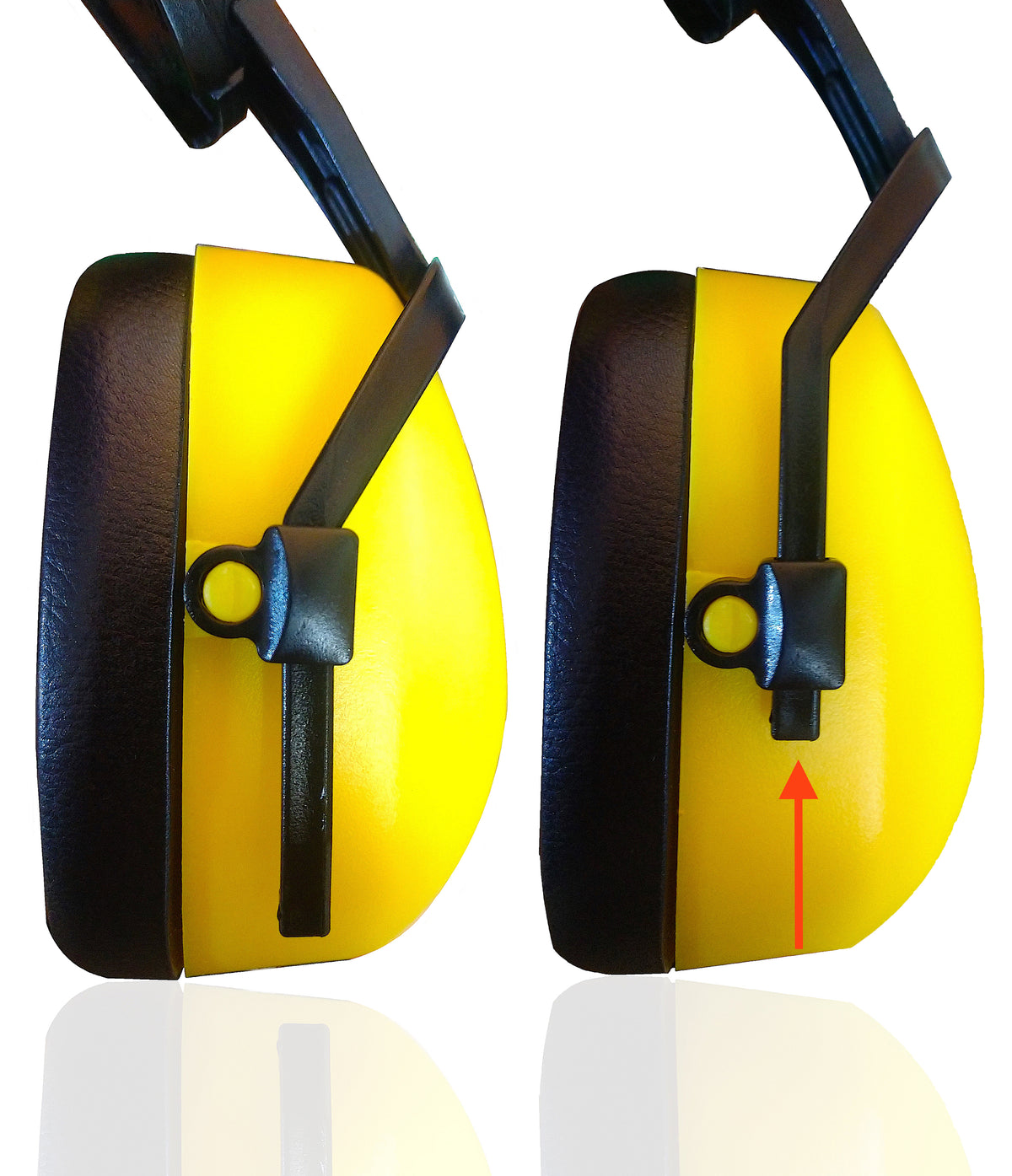 Decibel Defense Attachable Hardhat Hearing Protection (Hi-Viz Yellow)