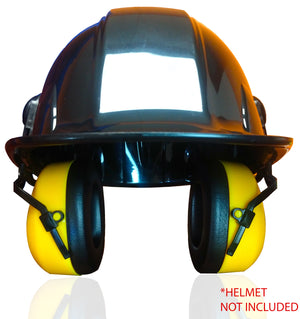 DECIBEL DEFENSE Attachable Hardhat Hearing Protection (Hi-Viz Yellow)