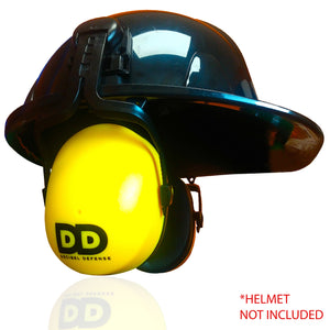DECIBEL DEFENSE Attachable Hardhat Hearing Protection (Hi-Viz Yellow)
