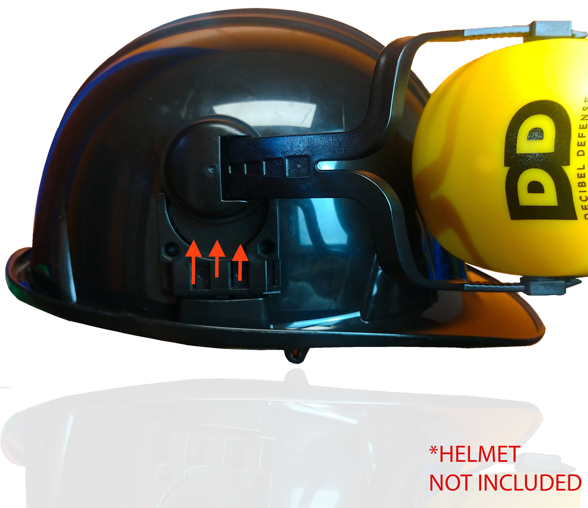 Decibel Defense Attachable Hardhat Hearing Protection (Hi-Viz Yellow)