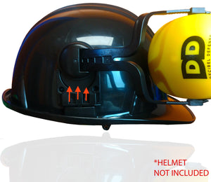 DECIBEL DEFENSE Attachable Hardhat Hearing Protection (Hi-Viz Yellow)