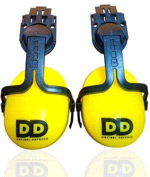 DECIBEL DEFENSE Attachable Hardhat Hearing Protection (Hi-Viz Yellow)