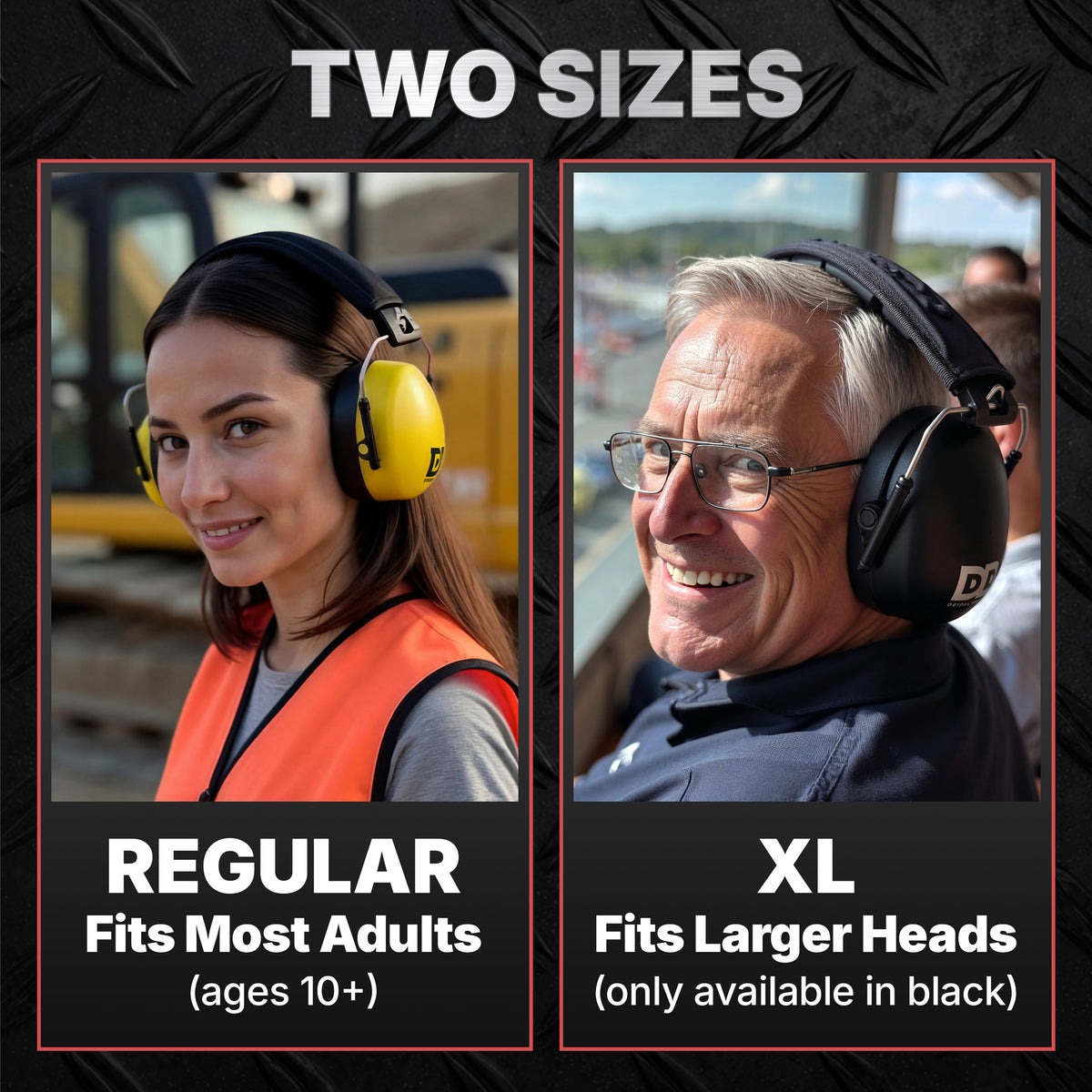 Decibel Defense Safety Earmuffs in Hi-Visibility Yellow