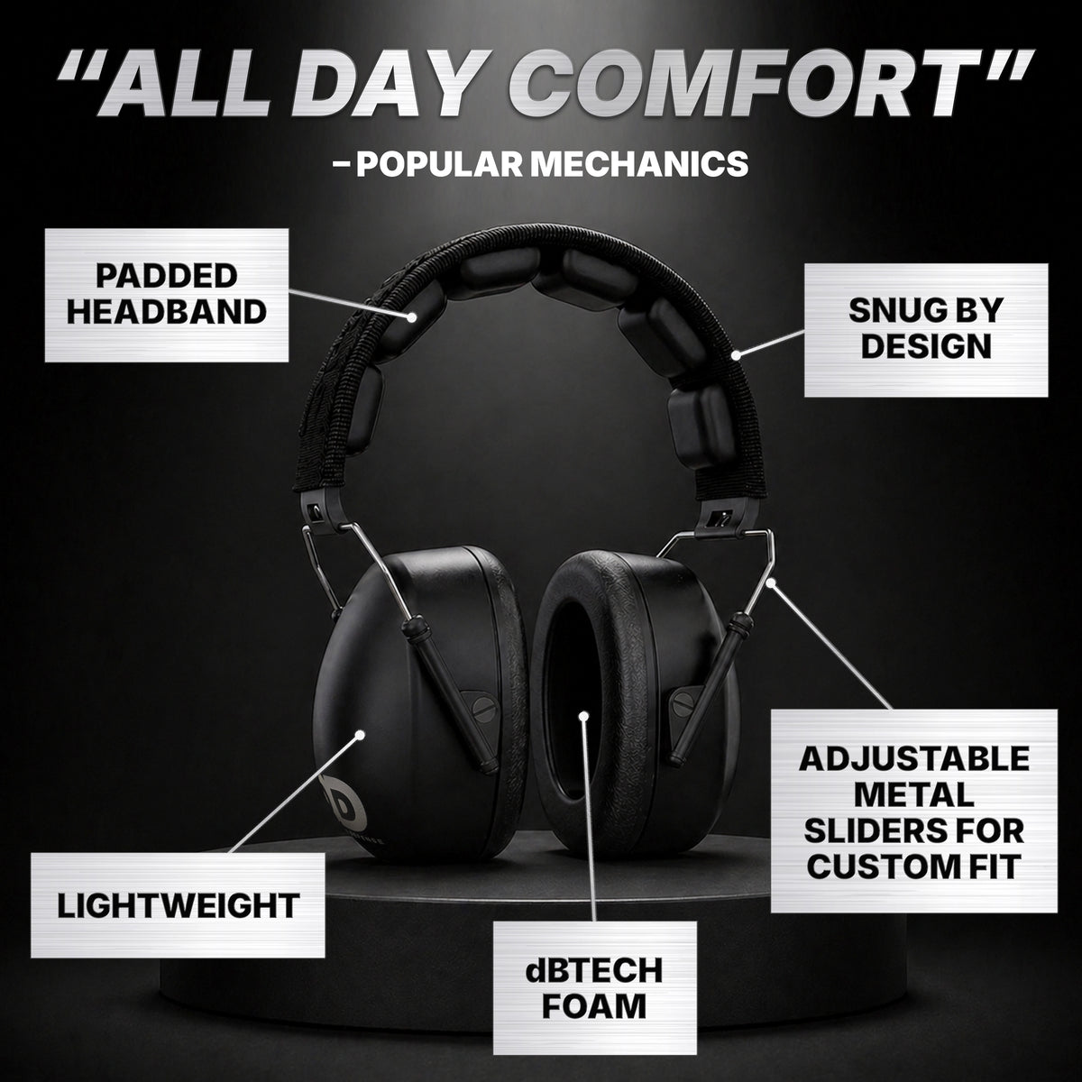 Decibel Defense Safety Earmuffs in Extra Large (XL)