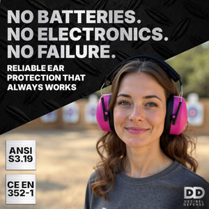 Decibel Defense Safety Earmuffs in Hot Pink