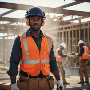 Decibel Defense Attachable Hardhat Hearing Protection (Hi-Viz Orange)