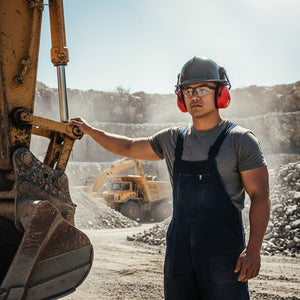 Decibel Defense Attachable Hardhat Hearing Protection (Safety Red)