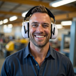 Decibel Defense Safety Earmuffs in White