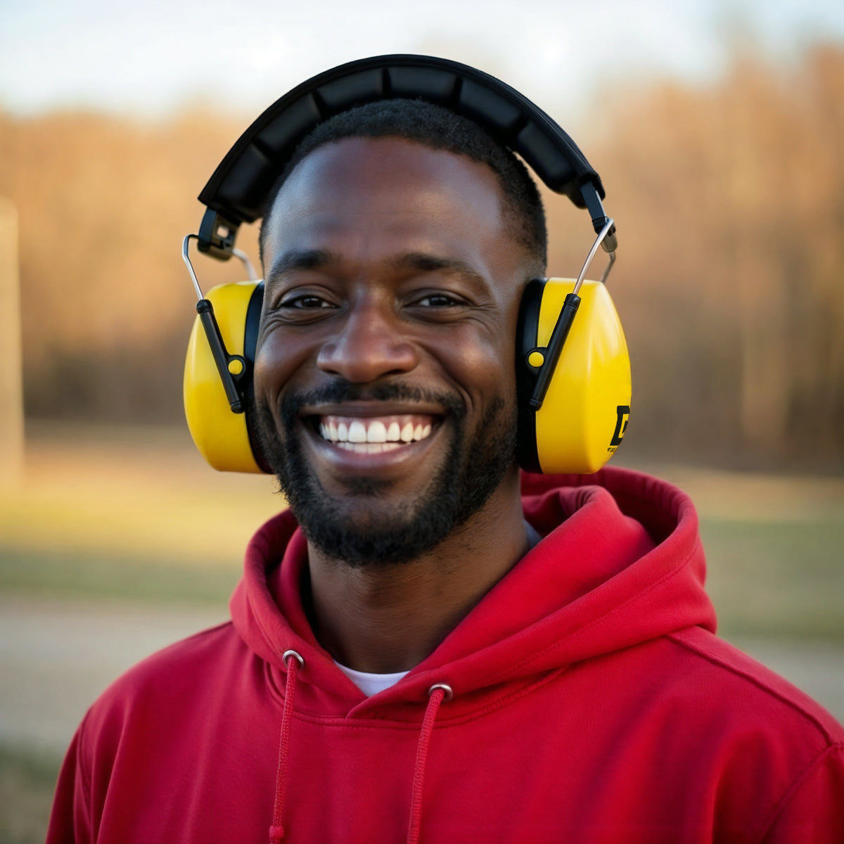 Decibel Defense Safety Earmuffs in Hi-Visibility Yellow