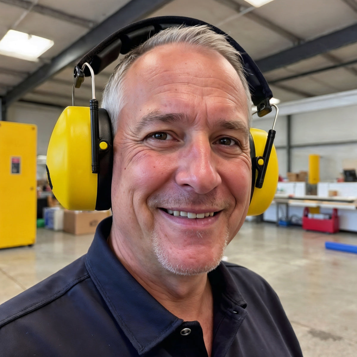 Decibel Defense Safety Earmuffs in Hi-Visibility Yellow