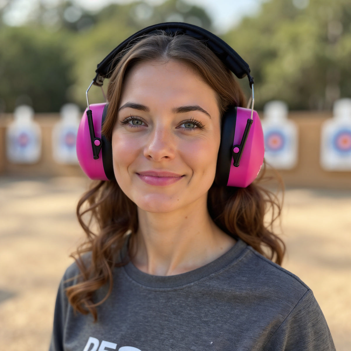 Decibel Defense Safety Earmuffs in Hot Pink