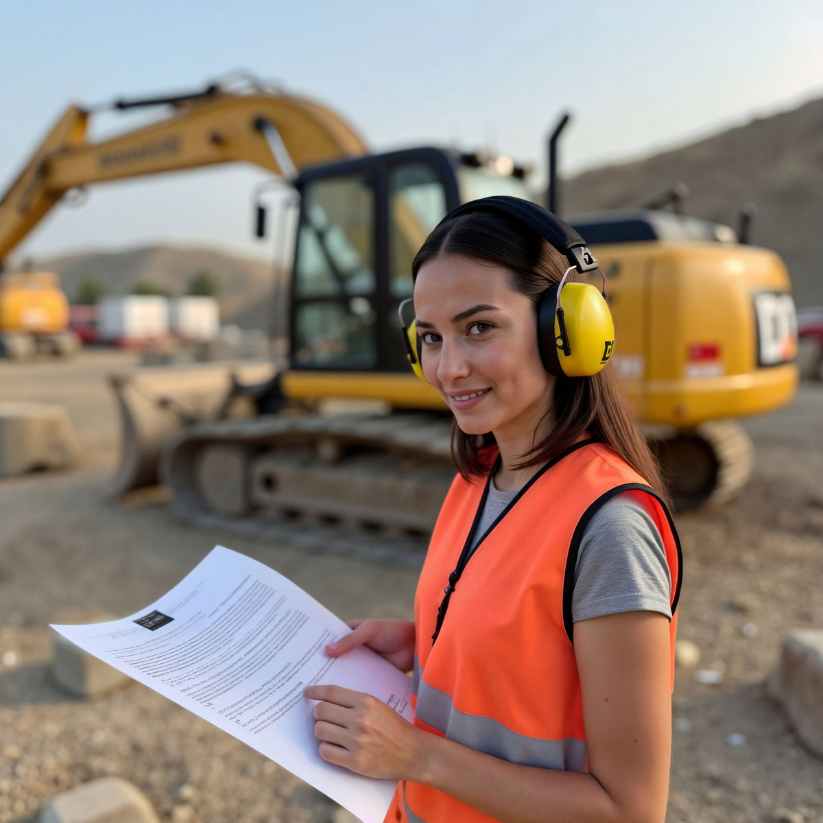 Decibel Defense Safety Earmuffs in Hi-Visibility Yellow