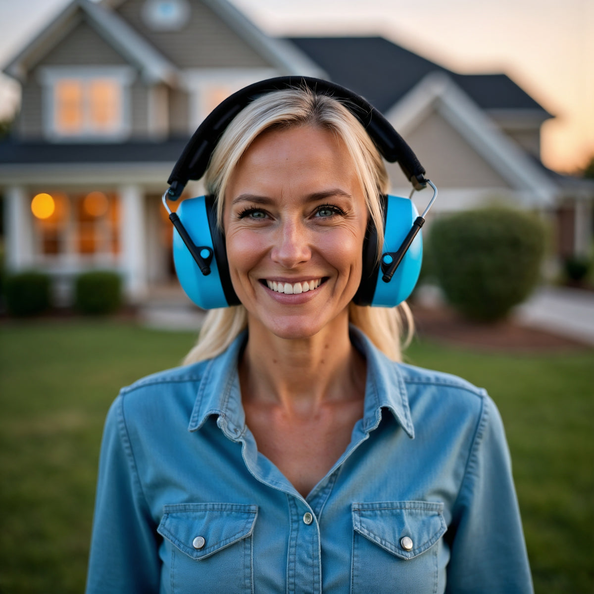 Decibel Defense Safety Earmuffs in Blue