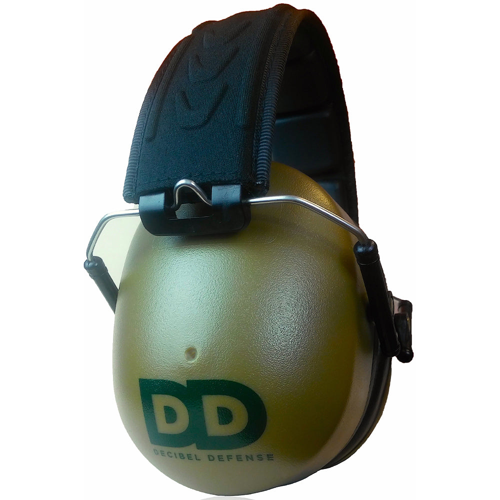 Decibel Defense Safety Earmuffs in Army Green