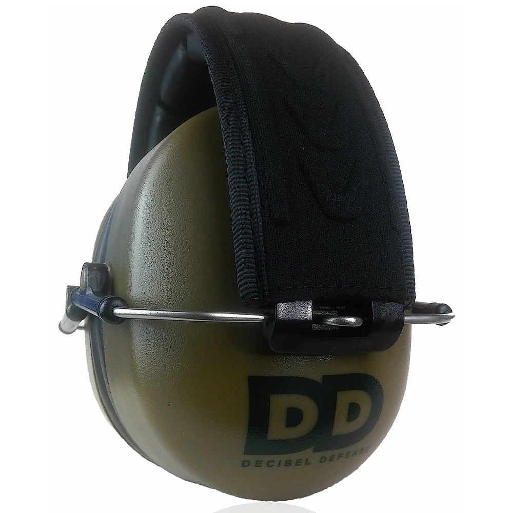Decibel Defense Safety Earmuffs in Army Green