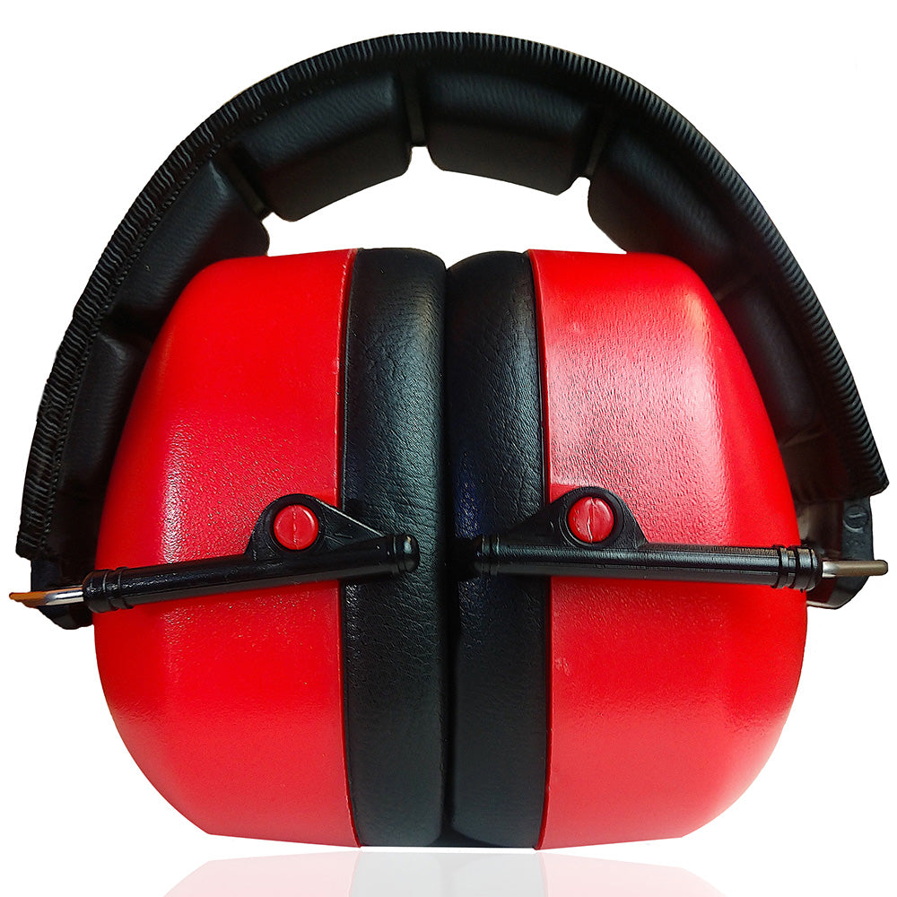 Decibel Defense Safety Earmuffs in Red