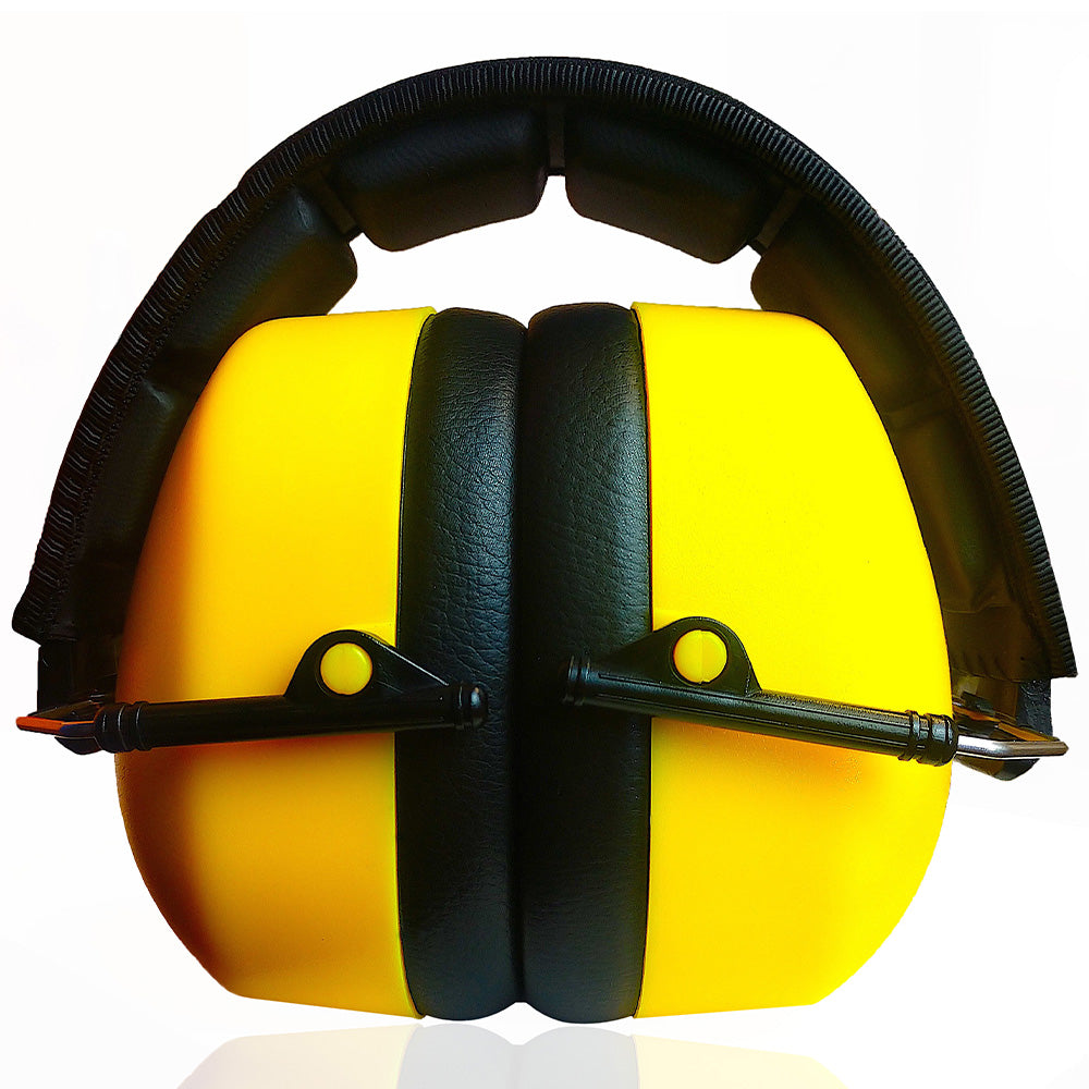 Decibel Defense Safety Earmuffs in Hi-Visibility Yellow