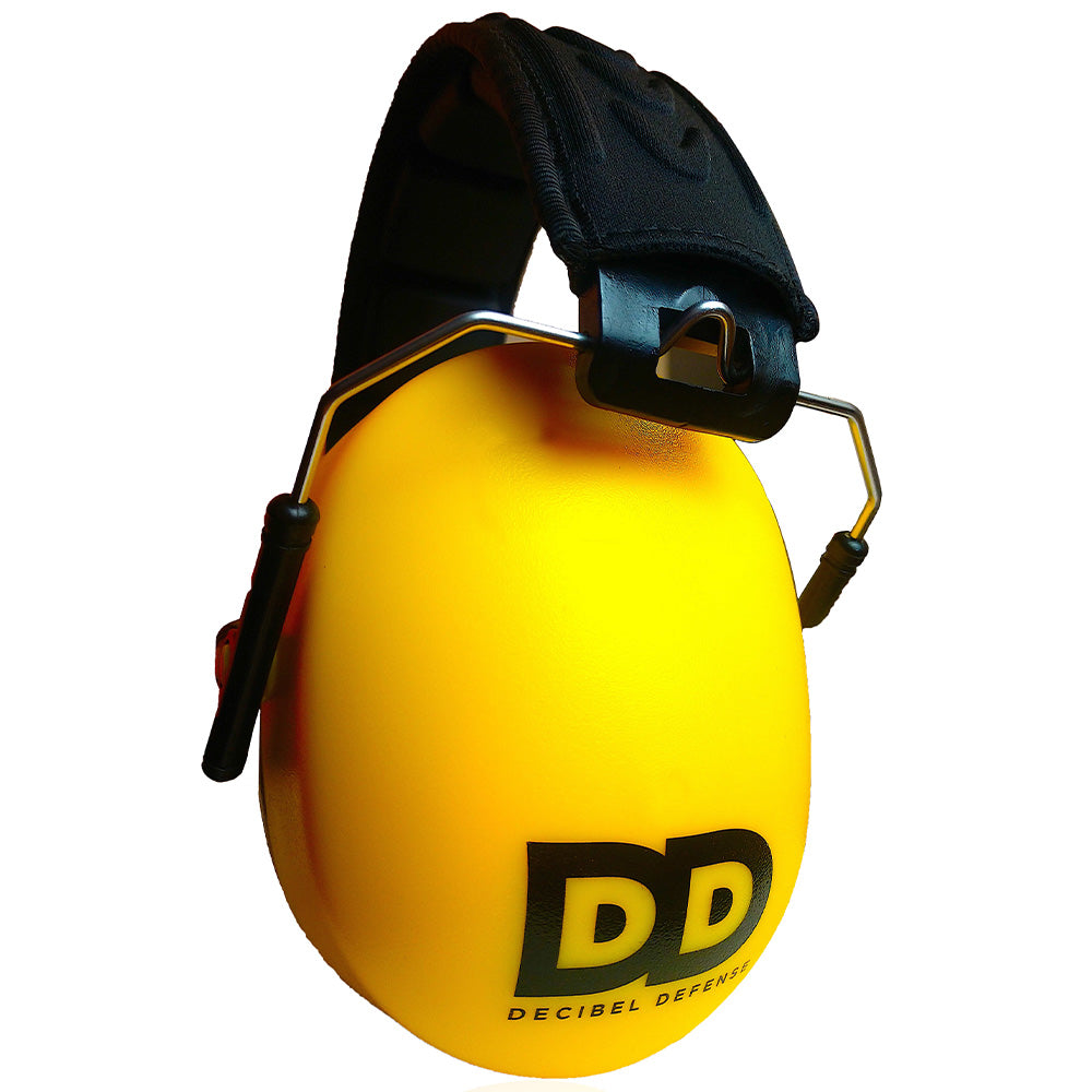 Decibel Defense Safety Earmuffs in Hi-Visibility Yellow