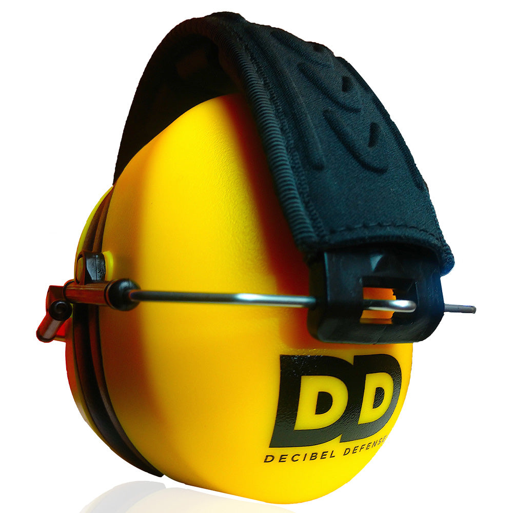 Decibel Defense Safety Earmuffs in Hi-Visibility Yellow